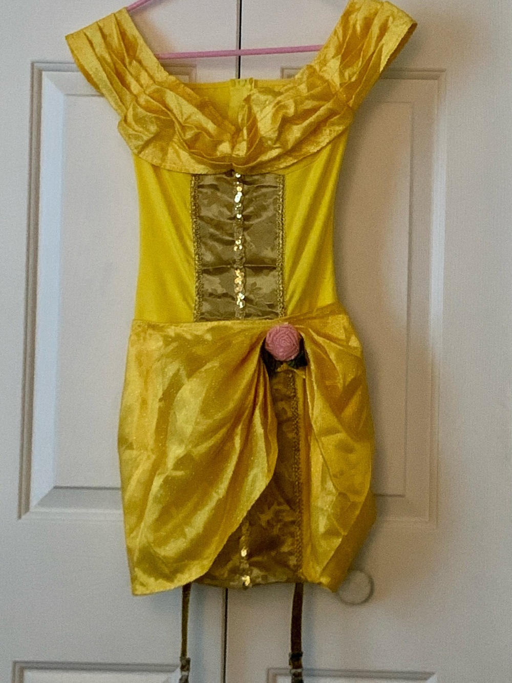 Leg Avenue Storybook Yellow Bombshell Mini Ball Gown/Costume
